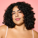 Woman with curly hair